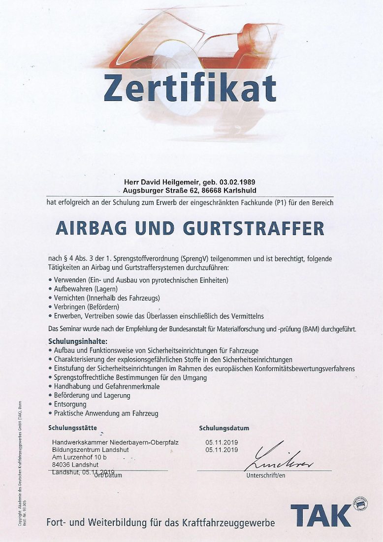 Kfz-Meisterbetrieb Josef Siegl GmbH & Co. KG