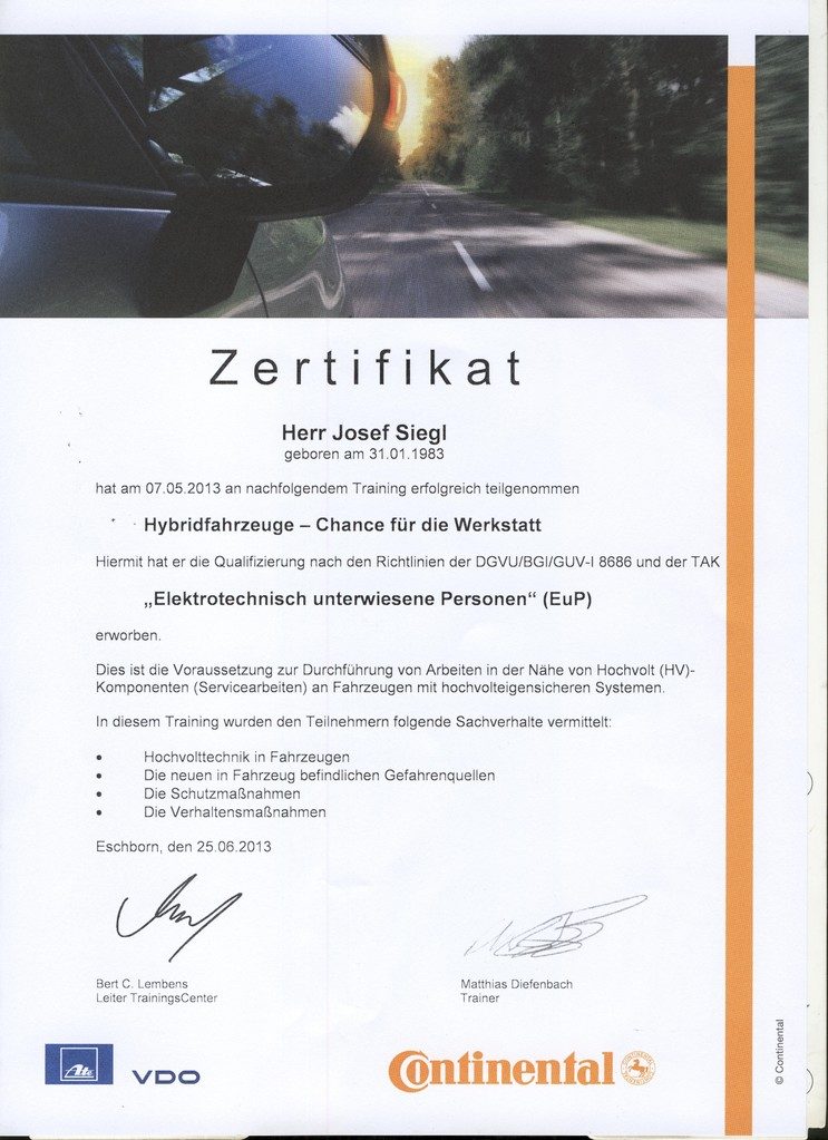 Kfz-Meisterbetrieb Josef Siegl GmbH & Co. KG