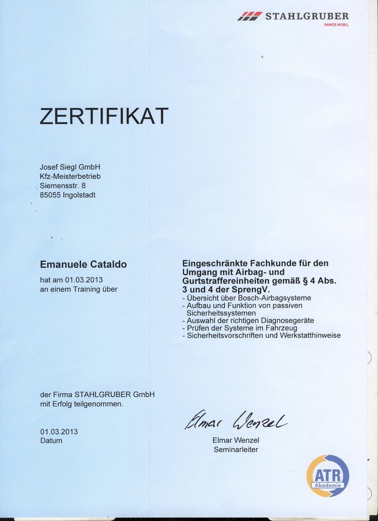 Kfz-Meisterbetrieb Josef Siegl GmbH & Co. KG