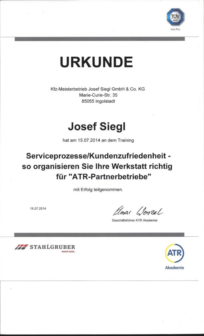 Kfz-Meisterbetrieb Josef Siegl GmbH & Co. KG