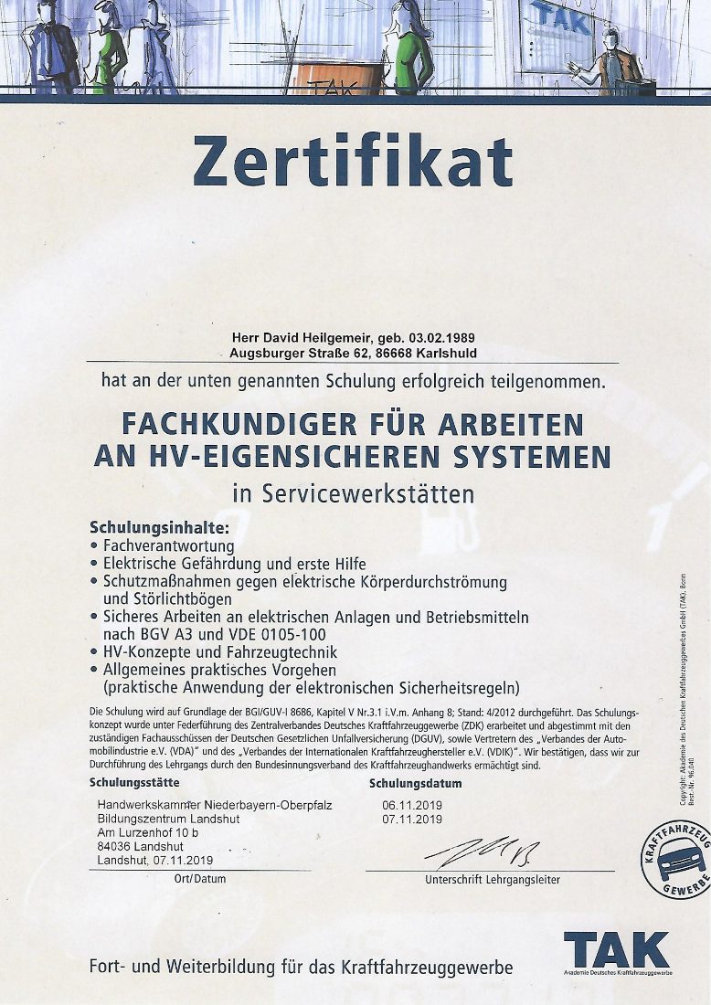 Kfz-Meisterbetrieb Josef Siegl GmbH & Co. KG