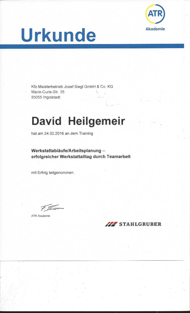Kfz-Meisterbetrieb Josef Siegl GmbH & Co. KG